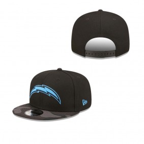 Men's Los Angeles Chargers Black Camo Vize 9FIFTY Snapback Hat