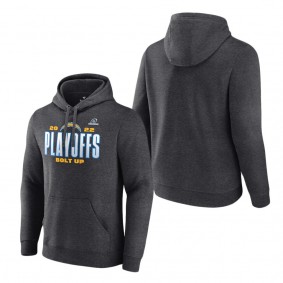 Men's Los Angeles Chargers Charcoal 2022 NFL Playoffs Our Time Pullover Hoodie