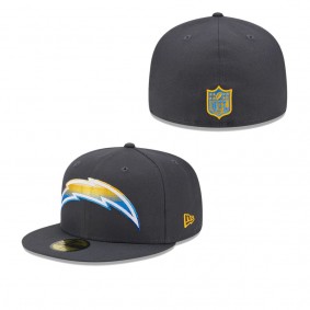 Men's Los Angeles Chargers Graphite Color Dim 59FIFTY Fitted Hat
