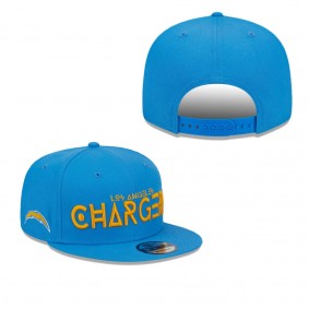 Men's Los Angeles Chargers Powder Blue Word 9FIFTY Snapback Hat