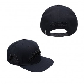 Men's Los Angeles Chargers Pro Standard Triple Black Snapback Hat