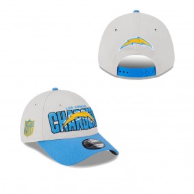 Men's Los Angeles Chargers Stone Powder Blue 2023 NFL Draft 9FORTY Adjustable Hat