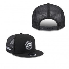 Men's Los Angeles Rams Black 2022 Inspire Change Trucker 9FIFTY Adjustable Snapback Hat
