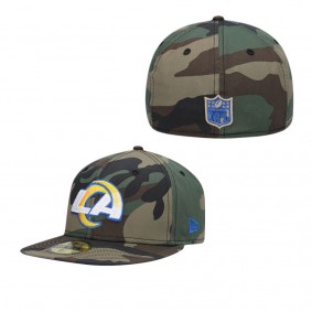 Men's Los Angeles Rams Camo Woodland 59FIFTY Fitted Hat