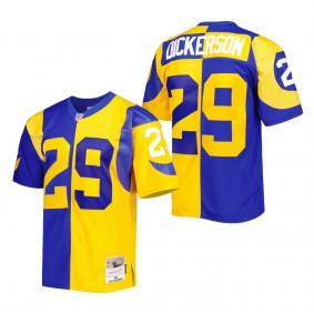 Men's Los Angeles Rams Eric Dickerson Mitchell & Ness Royal Gold 1984 Split Legacy Replica Jersey