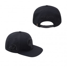 Men's Los Angeles Rams Pro Standard Triple Black Snapback Hat