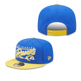 Men's Los Angeles Rams Royal Gold Team Script 9FIFTY Snapback Hat