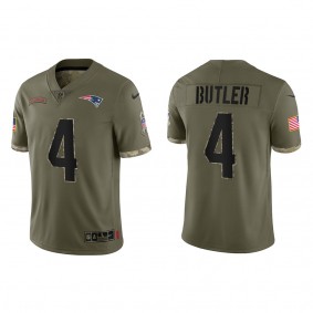 Malcolm Butler New England Patriots Olive 2022 Salute To Service Limited Jersey