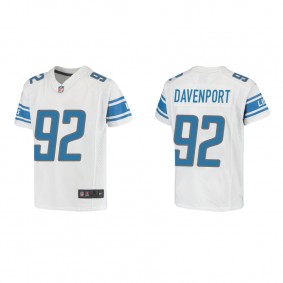Youth Detroit Lions Marcus Davenport White Game Jersey