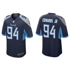 Men's Tennessee Titans Mario Edwards Jr Navy Game Jersey