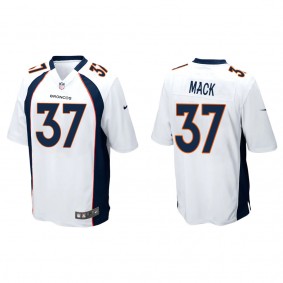 Men's Denver Broncos Marlon Mack White Game Jersey