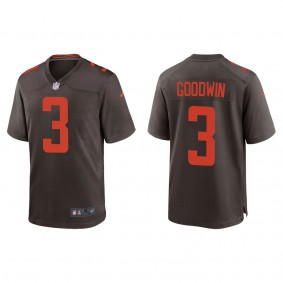 Men's Cleveland Browns Marquise Goodwin Brown Alternate Game Jersey
