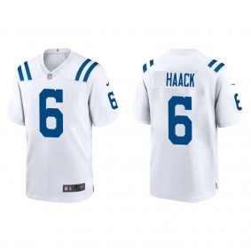 Men's Indianapolis Colts Matt Haack White Game Jersey