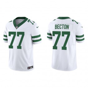 Mekhi Becton Men's New York Jets White Legacy Vapor F.U.S.E. Limited Jersey