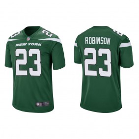 Men's New York Jets James Robinson Green Game Jersey