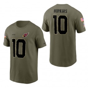 Men's Arizona Cardinals DeAndre Hopkins Olive 2022 Salute To Service Name & Number T-Shirt