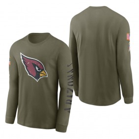 Men's Arizona Cardinals Olive 2022 Salute To Service Long Sleeve T-Shirt