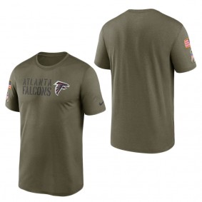Men's Atlanta Falcons Olive 2022 Salute to Service Legend Team T-Shirt
