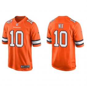 Men's Bo Nix Denver Broncos Orange Alternate Game Jersey
