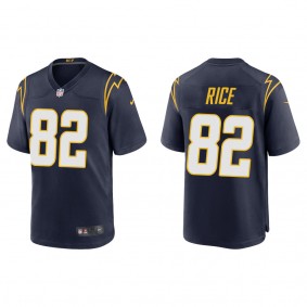 Men's Brenden Rice Los Angeles Chargers Navy Alternate Game Jersey
