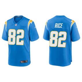 Men's Brenden Rice Los Angeles Chargers Powder Blue Game Jersey