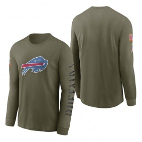 Men's Buffalo Bills Olive 2022 Salute To Service Long Sleeve T-Shirt