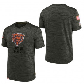 Men's Chicago Bears Brown 2022 Salute to Service Velocity Team T-Shirt