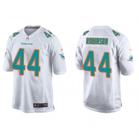 Men's Chop Robinson Miami Dolphins White Game Jersey