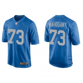 Men's Christian Mahogany Detroit Lions Blue Throwback Game Jersey