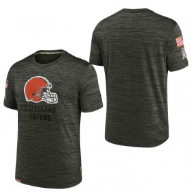 Men's Cleveland Browns Brown 2022 Salute to Service Velocity Team T-Shirt