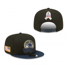 Men's Dallas Cowboys Black Navy 2022 Salute To Service 9FIFTY Snapback Hat