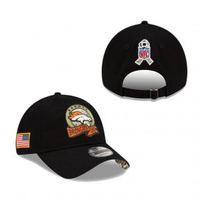 Men's Denver Broncos Black 2022 Salute To Service 9TWENTY Adjustable Hat