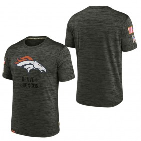Men's Denver Broncos Brown 2022 Salute to Service Velocity Team T-Shirt