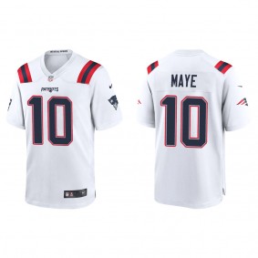 Men's Drake Maye New England Patriots White Game Jersey