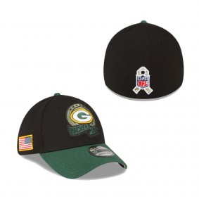 Men's Green Bay Packers Black 2022 Salute To Service 39THIRTY Flex Hat