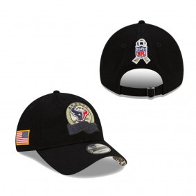 Men's Houston Texans Black 2022 Salute To Service 9TWENTY Adjustable Hat