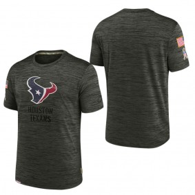 Men's Houston Texans Brown 2022 Salute to Service Velocity Team T-Shirt