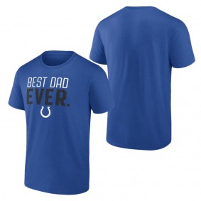 Men's Indianapolis Colts Fanatics Branded Royal Best Dad Ever Team T-Shirt