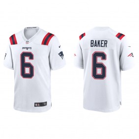 Men's Javon Baker New England Patriots White Game Jersey