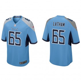 Men's JC Latham Tennessee Titans Light Blue Game Jersey