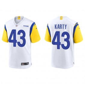 Men's Joshua Karty Los Angeles Rams White Alternate Game Jersey