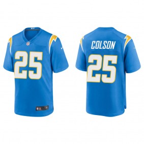 Men's Junior Colson Los Angeles Chargers Powder Blue Game Jersey