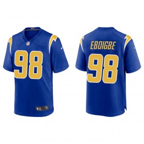 Men's Justin Eboigbe Los Angeles Chargers Royal Alternate Game Jersey