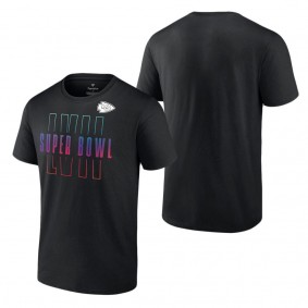Men's Kansas City Chiefs Fanatics Branded Black Super Bowl LVII Open Sky T-Shirt