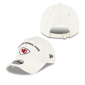 Men's Kansas City Chiefs Cream Super Bowl LVII 9TWENTY Adjustable Hat