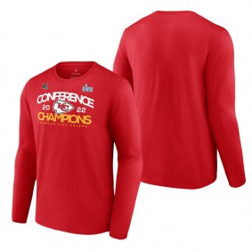Men's Kansas City Chiefs Fanatics Branded Red 2022 AFC Champions Shadow Cast Long Sleeve T-Shirt