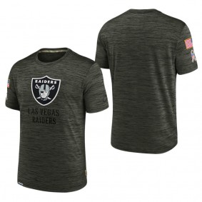 Men's Las Vegas Raiders Brown 2022 Salute to Service Velocity Team T-Shirt