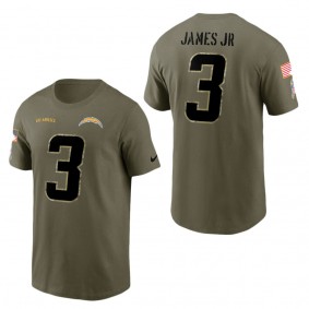 Men's Los Angeles Chargers Derwin James Olive 2022 Salute To Service Name & Number T-Shirt