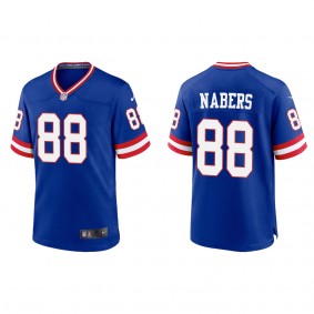 Men's Malik Nabers New York Giants Royal Classic Game Jersey