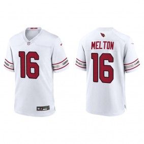 Men's Max Melton Arizona Cardinals White Game Jersey